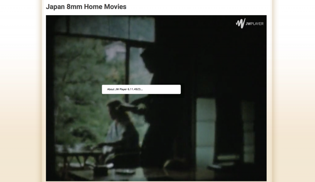 A screenshot of the JW video player on the the original website
